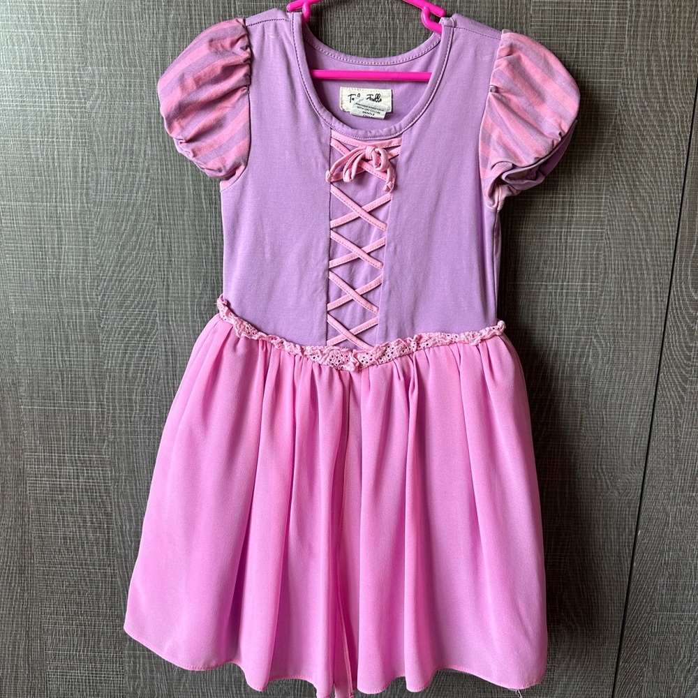 Frying Pan Taylor Joelle Purple and Pink Dress size 5 VGUC